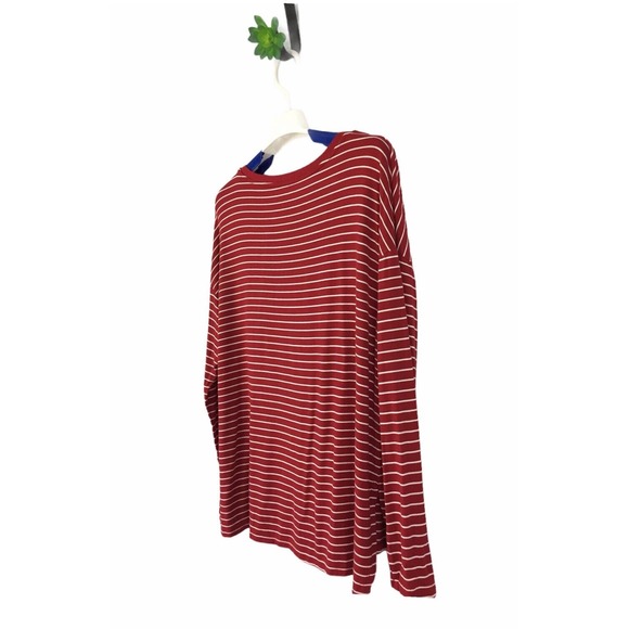 American Eagle AEO Soft & Sexy Shirt Size Small Red Stripe Dolman Sleeves - Picture 3 of 6